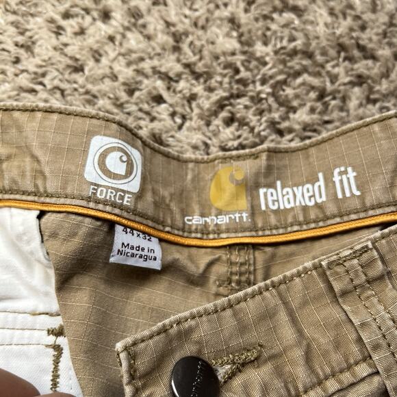 Carhartt Force Tappen Cargo Pants Mens 44x32 Gray Relaxed Fit Ripstop Workwear - Picture 7 of 11